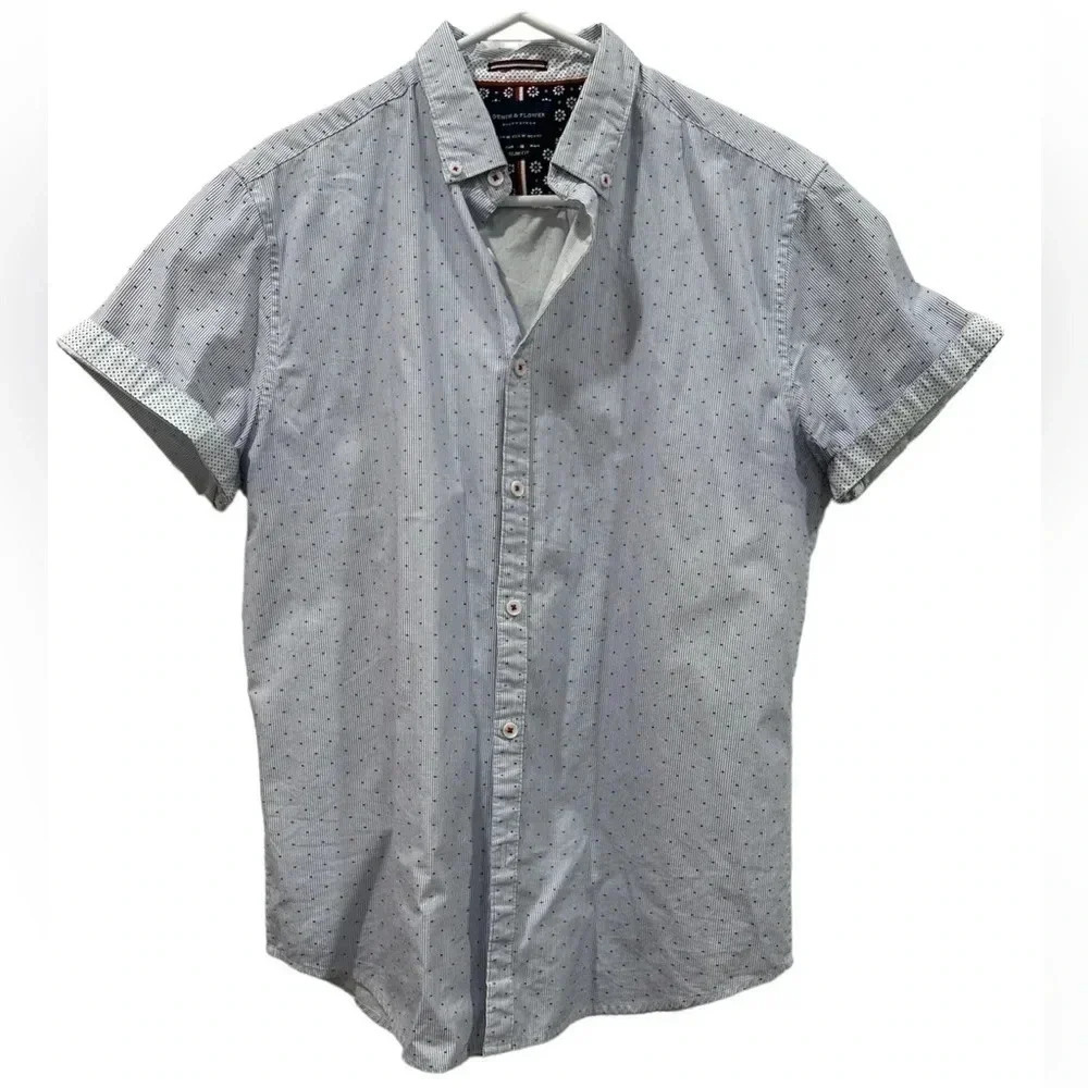 Denim & Flower slim fit button down casual shirt